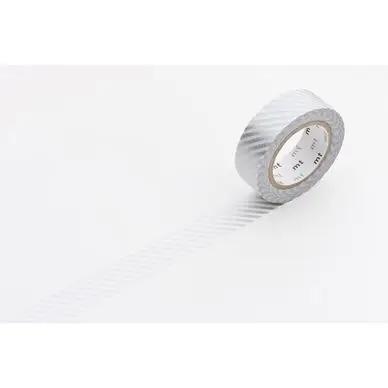 Expédition Rapide Masking Tape 7 m x 15 mm Rayé Argent - Masking Tape mt