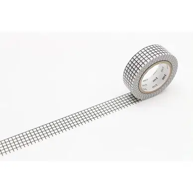 Masking Tape 7 m x 15 mm Quadrillé Noir - Masking Tape mt Haute Qualité