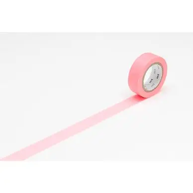 Masking Tape 7 m x 15 mm Uni Rouge Fluo - Masking Tape mt Dernier Modèle