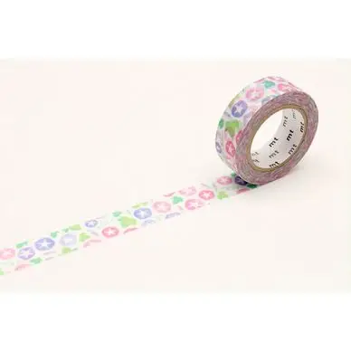Masking Tape 7 m x 15 mm Fleur Belle de jour - Masking Tape mt Solde