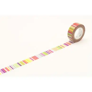 Remise Masking Tape 7 m x 15 mm Multi Lignes Vives - Masking Tape mt