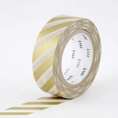 Offre Limitée Masking Tape 7 m x 15 mm Rayures Or - Masking Tape mt