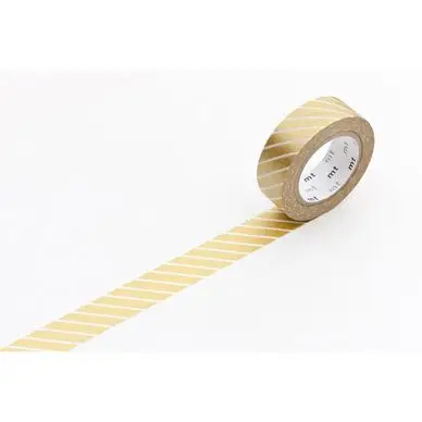 Top Vente Masking Tape 7 m x 15 mm Rayé Or - Masking Tape mt