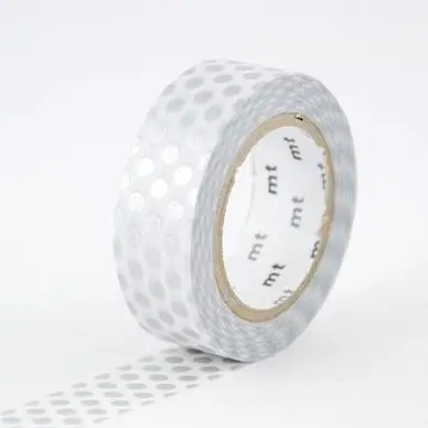 Masking Tape 7 m x 15 mm Pois Argent - Masking Tape mt Bon Marché