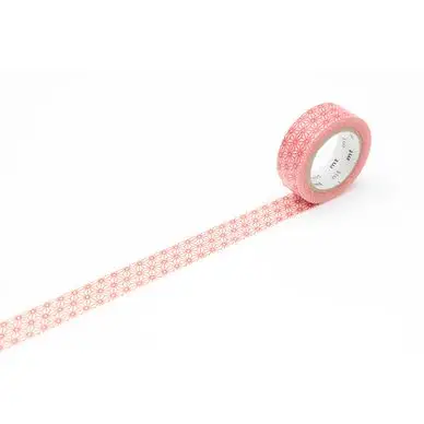 Masking Tape 7 m x 15 mm Étoile Rouge Asanoha Shuaka - Masking Tape mt Jusqu'à Épuisement Des Stocks