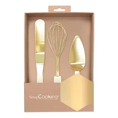 Ustensile doré Coffret 3 pcs - ScrapCooking Prix Promo