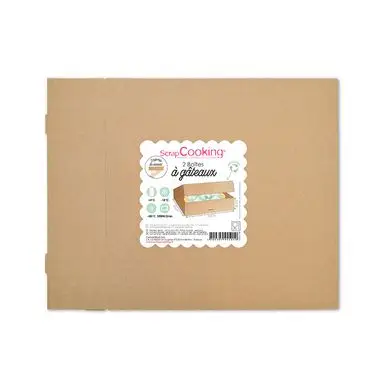 Prix Choc Boîte à gâteau en carton 32 x 32 x 8 cm 2 pcs - ScrapCooking