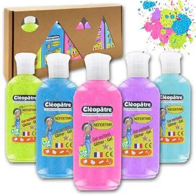 Quantité Limitée Gel Pailleté Néon 100 ml 5 pcs - Cléopatre