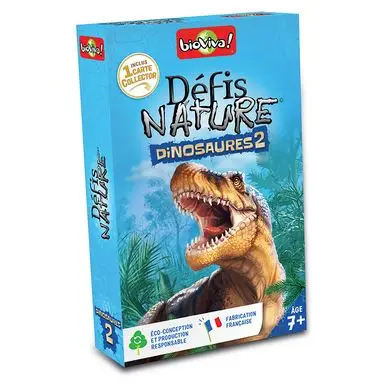 Jeu de cartes Défis Nature Dinosaures 2 version 2022 - Bioviva Réduction
