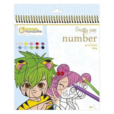 Super Prix Carnet de coloriage Graffy Pop number Manga - Avenue Mandarine