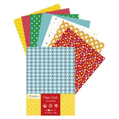 Acheter Direct Pack de papier Love & Stars - Avenue Mandarine