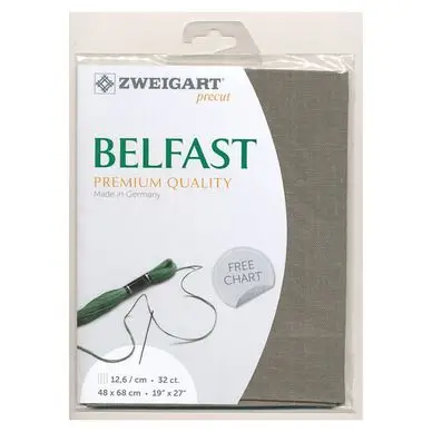 Promotion Toile à broder Belfast 12.6 fils/cm 32 ct 48 x68 cm Lin - Zweigart