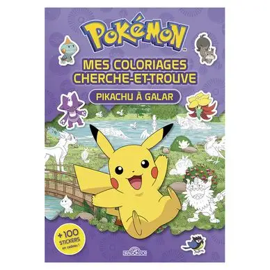 Livre de coloriage Mes coloriages cherche-et-trouve Pikachu à Galar - Dragon d'or Dernier Modèle