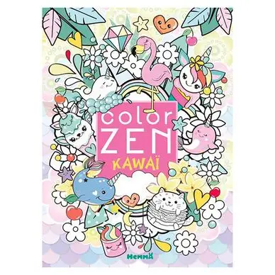 Livre de coloriage Color Zen - Kawaï - Hemma Expédié Aujourd'hui