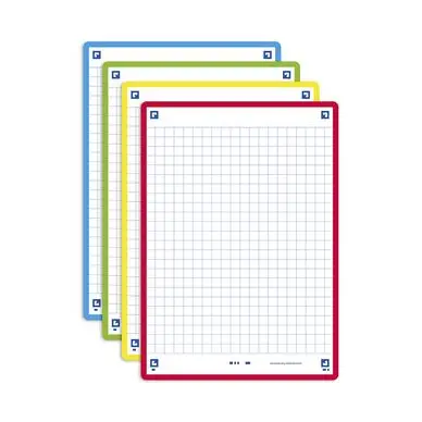 Fiche Bristol Révision 2.0 Non perforée 32 pcs A6 10.5 x 14.8 cm Couleurs assorties - Oxford Commande En Gros