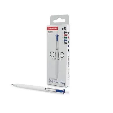 Satisfait Ou Remboursé Stylo encre gel pigmentée One 0.7 mm Set Classic 5 pcs - Uni-Ball