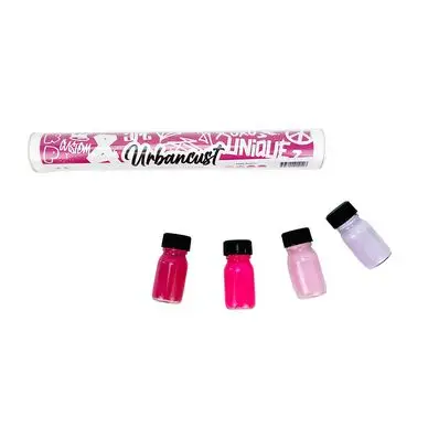 Bon Marché Peinture Custom Cuir Kit 4 Flacons 10 ml Tons Roses - Urbancust