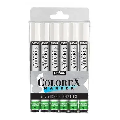 Marqueur vide Encre aquarelle Colorex Marker 6 pcs - Pébéo Soldes