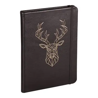 Satisfait Ou Remboursé Carnet en cuir Forêt Noire A5 14.8 x 21 cm 144 pages Ligné Cerf - Clairefontaine