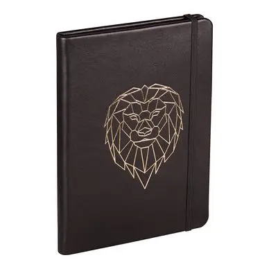 Dernier Modèle Carnet en cuir Forêt Noire A5 14.8 x 21 cm 144 pages Ligné Lion - Clairefontaine