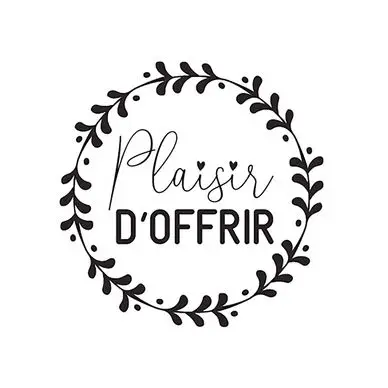 Promotion Saisonnière Tampon bois Plaisir d'offrir ø 3 cm - Aladine