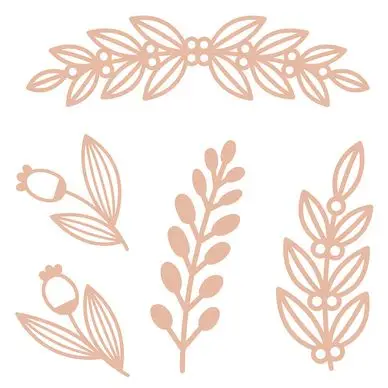 Nouveauté Feuillage ajouré en bois Splendid Christmas 15 pcs - Artemio