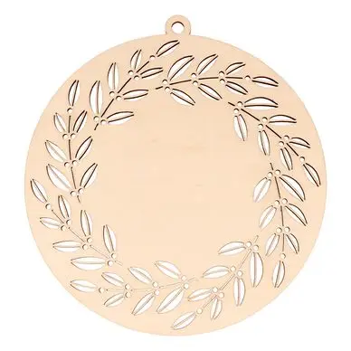 Médaillon Couronne ajouré en bois Splendid Christmas 21.5 x 20 cm - Artemio Achat Immédiat