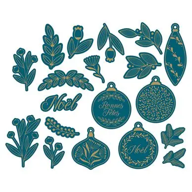 Acheter En Ligne Découpe en papier Splendid Christmas 19 pcs Étiquettes - Artemio
