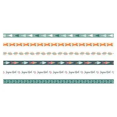 Acheter En Ligne Ruban imprimé Woodsy Christmas 6 x 1 m - Artemio