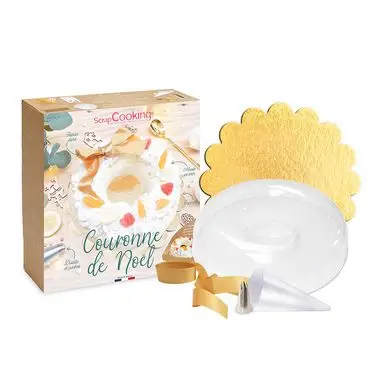 Moule Bûche Couronne de Noël Kit 7 pcs - ScrapCooking Commander Vite