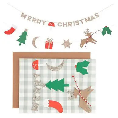 Carte de Noël 3D Guirlande de Noël - Meri Meri Prix Choc