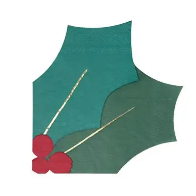 Serviette en papier Feuille de Houx 16 pcs - Meri Meri Vente Directe