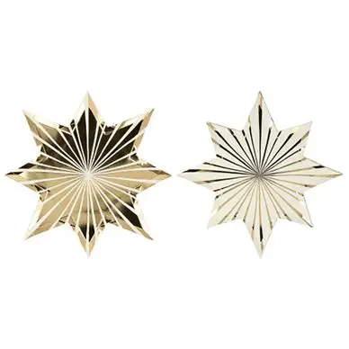 Assiette en carton Étoile dorée Belle Époque 8 pcs - Meri Meri Offre Exclusive