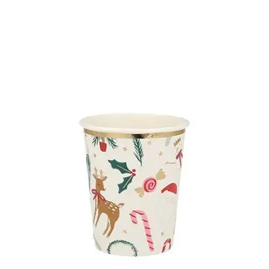 Gobelet de Noël Papier écologique 8 pcs - Meri Meri Affaire À Saisir