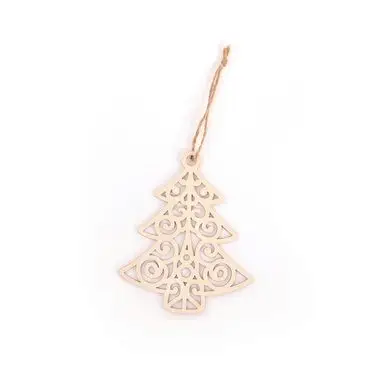 Sapin de Noël en bois ajouré 9.7 x 11.8 cm - Graine Créative Top Vente