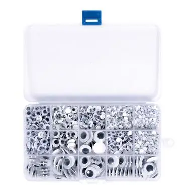 Yeux avec pupille mobile Boîte de 1500 pcs - Rayher Certifié