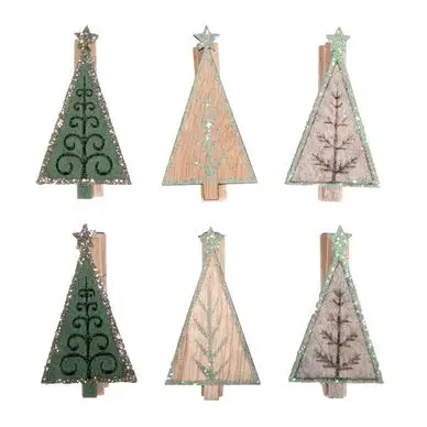 Livraison Express Sapin de Noël sur pince 5.2 cm 6 pcs - Rayher