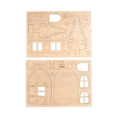 Porte en bois Lutin Nisse 26 pcs - Rayher Prix Réduit