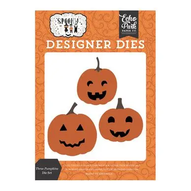 Matrice de découpe Die Trois Citrouilles - Echo Park Achat Immédiat
