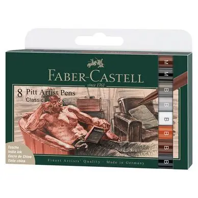 Feutres Pitt Artist Pen 8 pcs Classique - Faber-Castell Marque
