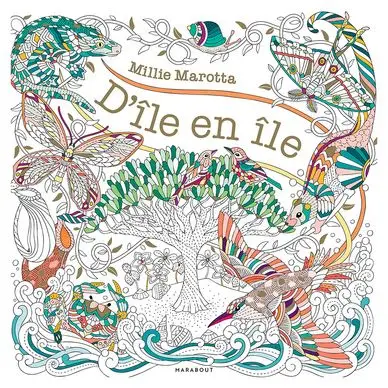 Livre de coloriage D'île en île - Marabout Populaire
