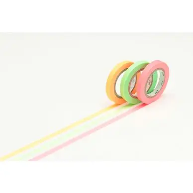 Dernière Chance Masking Tape Slim 7 m x 6 mm Set I 3 pcs Uni Fluo - Masking Tape mt