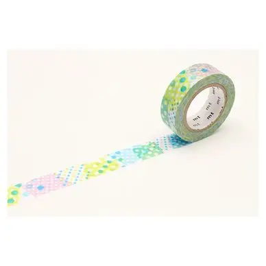 Masking Tape 7 m x 15 mm Collage Pois Bleu - Masking Tape mt Offre Limitée