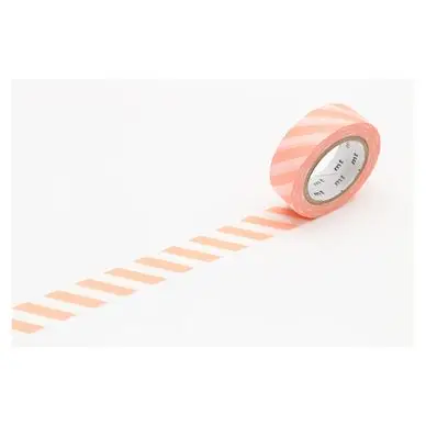 Solde Masking Tape 7 m x 15 mm Rayures Saumon - Masking Tape mt