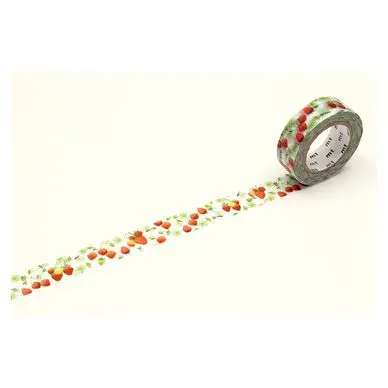 Nouvelle Collection Masking Tape 7 m x 15 mm Fraises - Masking Tape mt