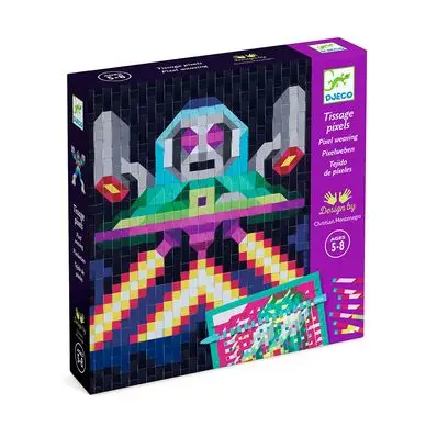 Dernier Modèle Coffret Pixel Art Tissage papier Invaders - Djeco