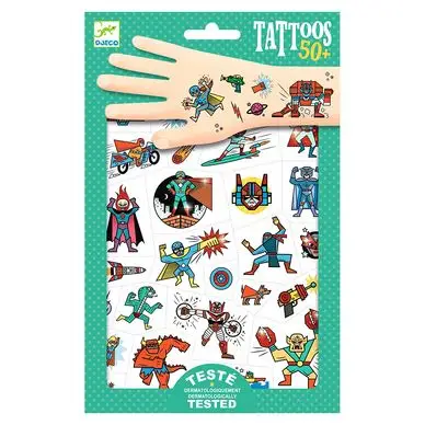 Expédié Aujourd'hui Tatouage Héros vs Vilains - Djeco