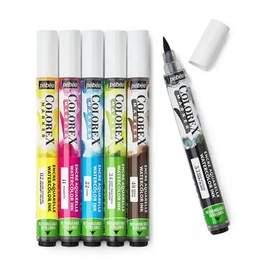 Marqueur Encre aquarelle Colorex Marker Set 6 Essentiels - Pébéo Solde