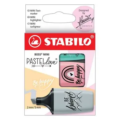 Offre Exclusive Surligneur BOSS MINI Pastellove 2.0 Set 3 couleurs n°2 - STABILO