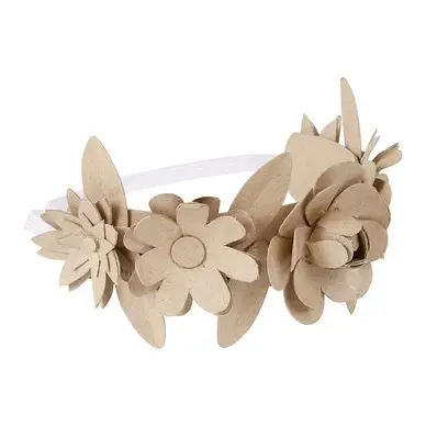 Couronne de Fleurs en Papier Mâché 16 x 9 x 3 cm - Décopatch Satisfait Ou Remboursé